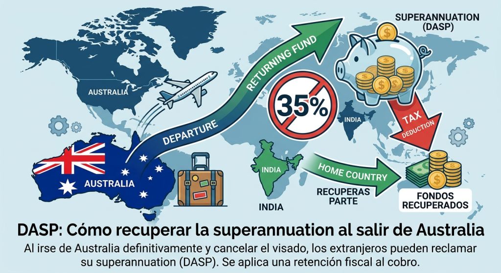 cómo recuperar la superannuation al salir de Australia
