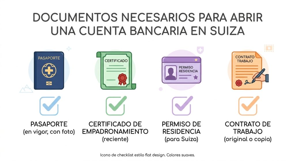 documentos para abrir una cuenta bancaria en suiza