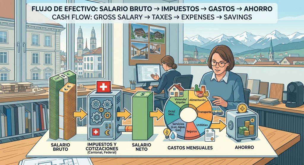 salarios brutos y netos suiza grafico