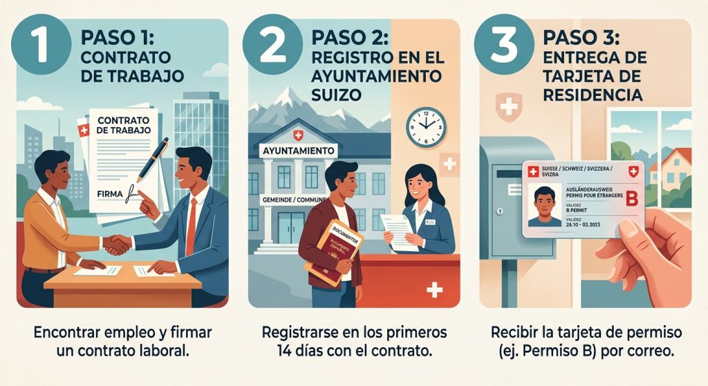 Pasos para solicitar el permiso de residencia en Suiza siendo español