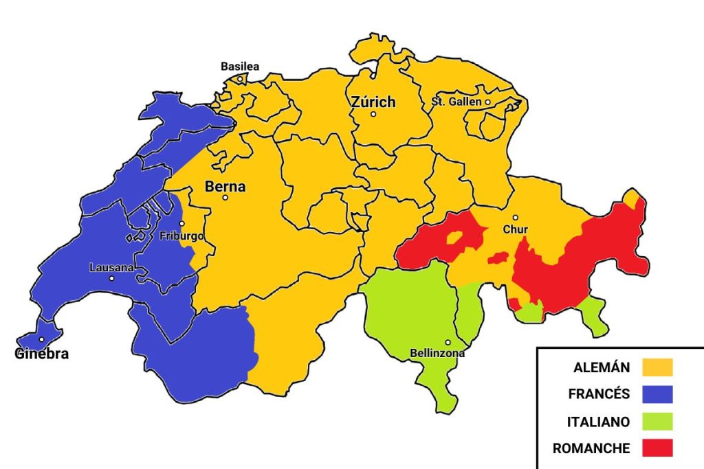 Mapa idiomas suizo